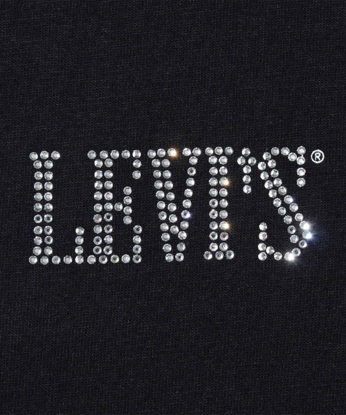Levi's(リーバイス)の「グラフィックボクシーTシャツ 90'S SERIF RHINESTONE CAVIAR(Tシャツ/カットソー・レディース・ブラック・M/S/XS/L)」の8枚目の写真