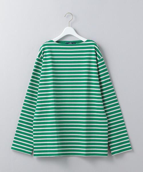 SAINT JAMES（セントジェームス）の「＜SAINT JAMES＞OUESSANT BORDER PULLOVER/カットソー（Tシャツ/カットソー・レディース・ネイビー/ブラック/ケリー/ピンク・03/01/06）」の2枚目の写真