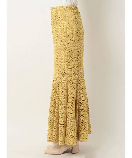 Ungrid(アングリッド)の「マーメイドレースマキシスカート(スカート・レディース・イエロー/アイボリー/ブラック・FREE)」の9枚目の写真