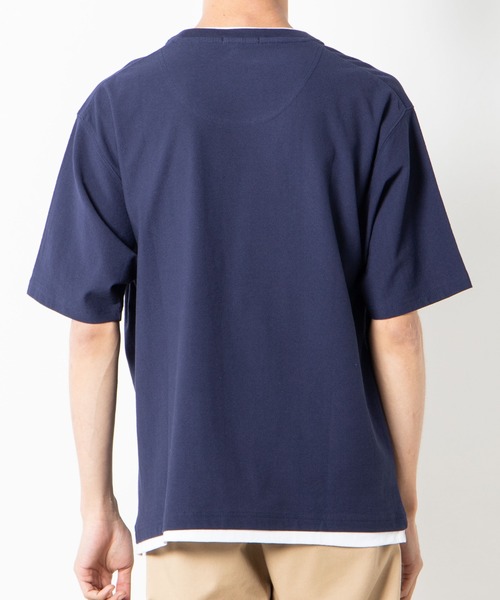 WEGO（ウィゴー）の「WEGO/レイヤードポケットTシャツ（Tシャツ/カットソー・メンズ・ホワイト/ベージュ/ネイビー・SMALL/MEDIUM/LARGE）」の14枚目の写真