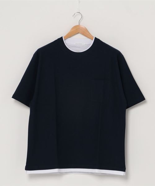 WEGO（ウィゴー）の「WEGO/レイヤードポケットTシャツ（Tシャツ/カットソー・メンズ・ホワイト/ベージュ/ネイビー・SMALL/MEDIUM/LARGE）」の12枚目の写真