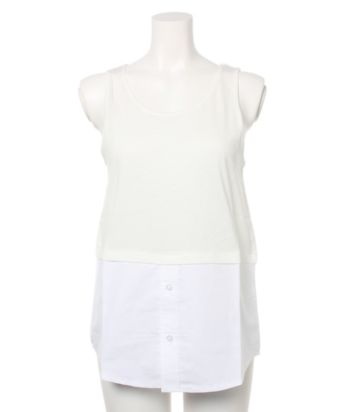 CIAOPANIC（チャオパニック）の「【Ciaopanic】レイヤード用タンクTOP（キャミソール・レディース・ホワイト/その他18/ライトブルー/ブラック・FREE）」の2枚目の写真