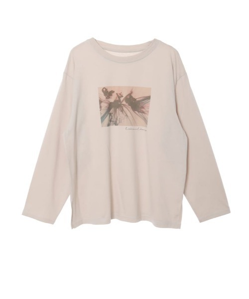 fifth(フィフス)の「グラフィックプリントロングスリーブTシャツ(Tシャツ/カットソー・レディース・ホワイト/グレイッシュベージュ・MEDIUM)」の3枚目の写真