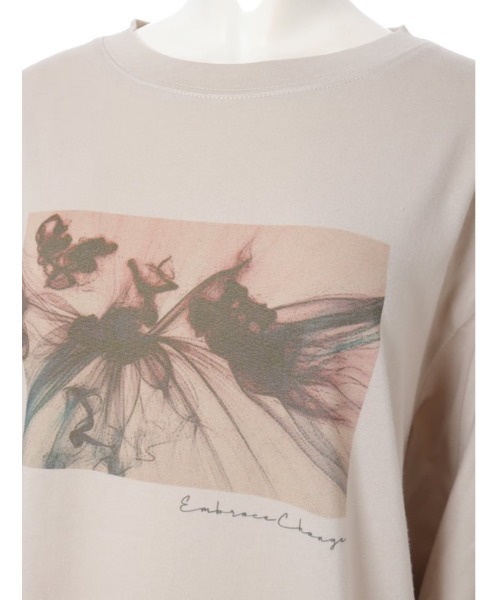 fifth(フィフス)の「グラフィックプリントロングスリーブTシャツ(Tシャツ/カットソー・レディース・ホワイト/グレイッシュベージュ・MEDIUM)」の7枚目の写真