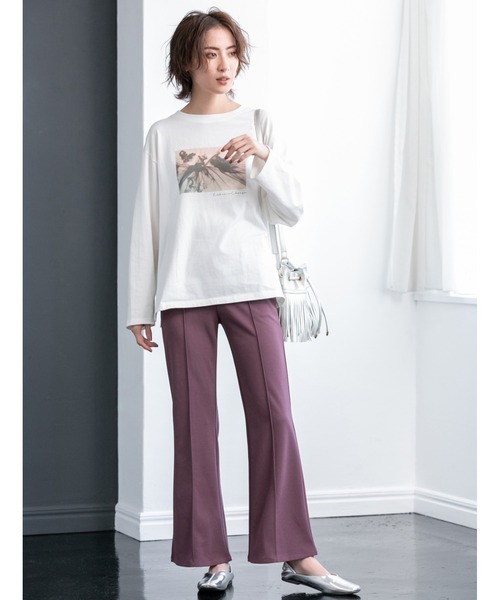 fifth(フィフス)の「グラフィックプリントロングスリーブTシャツ(Tシャツ/カットソー・レディース・ホワイト/グレイッシュベージュ・MEDIUM)」の16枚目の写真