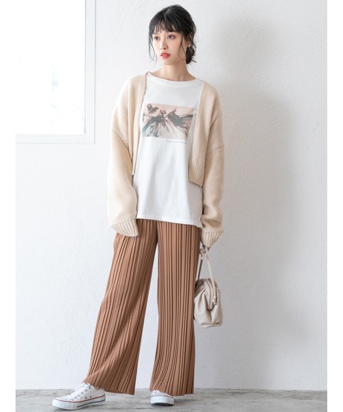 fifth(フィフス)の「グラフィックプリントロングスリーブTシャツ(Tシャツ/カットソー・レディース・ホワイト/グレイッシュベージュ・MEDIUM)」の20枚目の写真