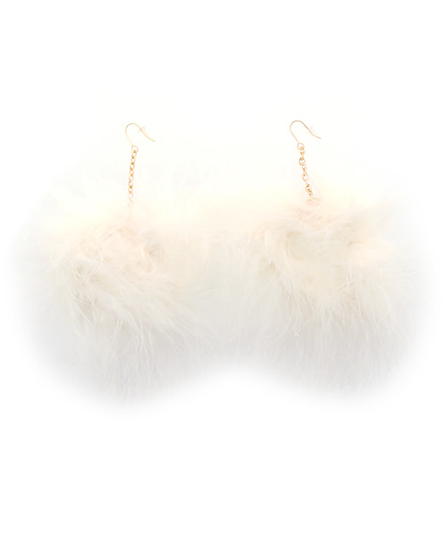 WEGO（ウィゴー）の「WEGO/ファーリングピアス（ピアス（両耳用）・レディース・ホワイト/パープル/ピンク・FREE）」の2枚目の写真