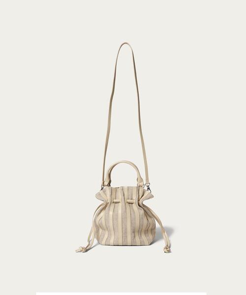 BEAUTY&YOUTH UNITED ARROWS(ビューティーアンドユースユナイテッドアローズ)の「BY∴ コンビパネルミニドローストショルダーバッグ -2WAY- ◆(ショルダーバッグ・レディース・ナチュラル/モカ・FREE)」の4枚目の写真
