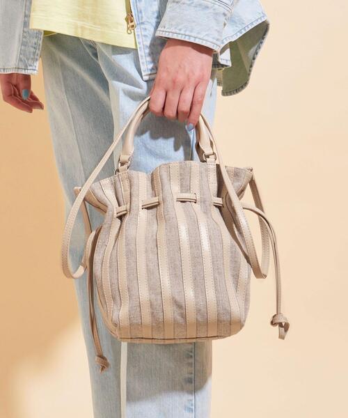 BEAUTY&YOUTH UNITED ARROWS(ビューティーアンドユースユナイテッドアローズ)の「BY∴ コンビパネルミニドローストショルダーバッグ -2WAY- ◆(ショルダーバッグ・レディース・ナチュラル/モカ・FREE)」の9枚目の写真