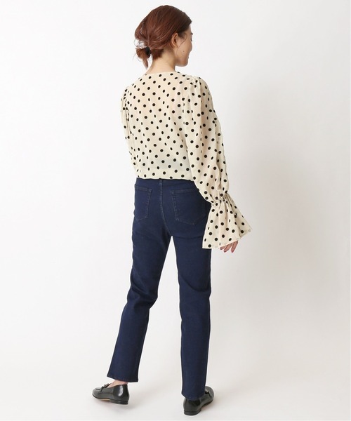 Spick and Span】ドットフロッキーワークシャツ[品番