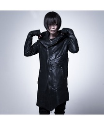 CIVARIZE　コーティングロングパーカー　ブラックワックス　フード　デザイン CIVARIZE（シヴァーライズ）の「『CIVARIZE』コーティング加工