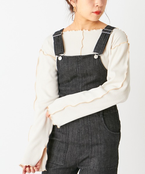 Chico(チコ)の「配色メローフレアT(Tシャツ/カットソー・レディース・ミント/ライトベージュ/アイボリー/ブラック・FREE)」の13枚目の写真