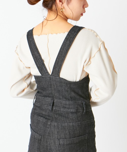 Chico(チコ)の「配色メローフレアT(Tシャツ/カットソー・レディース・ミント/ライトベージュ/アイボリー/ブラック・FREE)」の6枚目の写真