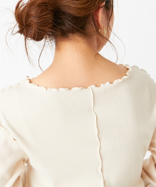 Chico(チコ)の「配色メローフレアT(Tシャツ/カットソー・レディース・ミント/ライトベージュ/アイボリー/ブラック・FREE)」の12枚目の写真