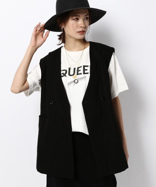 【50％OFF】 BABYLONE（バビロン）の「BABYLONE/コットンリネンジレ（ベスト トップス