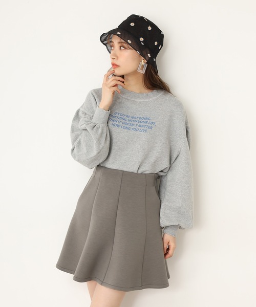 one after another NICE CLAUP（ワンアフターアナザーナイスクラップ）の「ロゴカレッジスウェット（Tシャツ/カットソー・レディース・グレー/オフホワイト/ブルー/ホワイト系その他・FREE）」の7枚目の写真