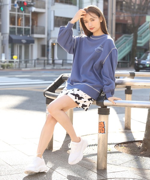 one after another NICE CLAUP（ワンアフターアナザーナイスクラップ）の「ロゴカレッジスウェット（Tシャツ/カットソー・レディース・グレー/オフホワイト/ブルー/ホワイト系その他・FREE）」の20枚目の写真