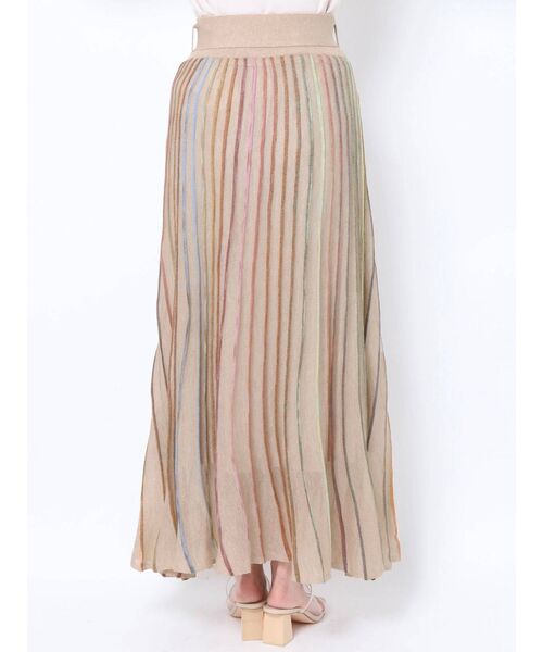 LAGUNAMOON（ラグナムーン）の「シアーレインボーニットスカート（スカート・レディース・パープル/ブラウン/ベージュ・FREE）」の7枚目の写真