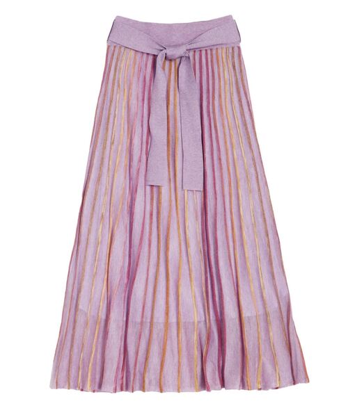 LAGUNAMOON（ラグナムーン）の「シアーレインボーニットスカート（スカート・レディース・パープル/ブラウン/ベージュ・FREE）」の19枚目の写真