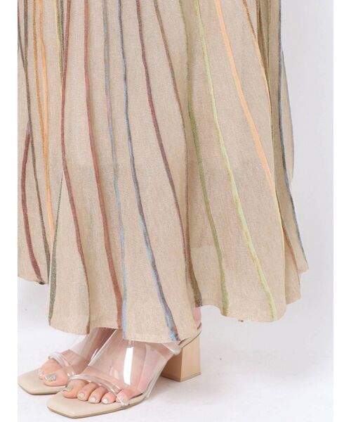 LAGUNAMOON（ラグナムーン）の「シアーレインボーニットスカート（スカート・レディース・パープル/ブラウン/ベージュ・FREE）」の22枚目の写真