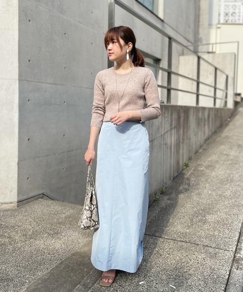 RIVE DROITE（リヴドロワ）の「メモリータフタマキシスカート（スカート・レディース・サックスブルー/ピンク・38/36）」の8枚目の写真