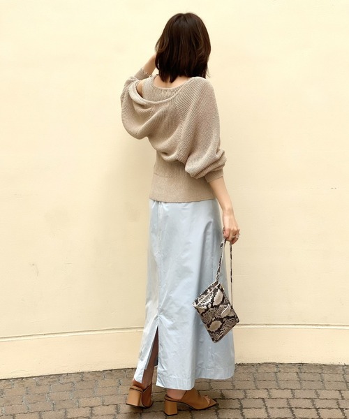 RIVE DROITE（リヴドロワ）の「メモリータフタマキシスカート（スカート・レディース・サックスブルー/ピンク・38/36）」の21枚目の写真