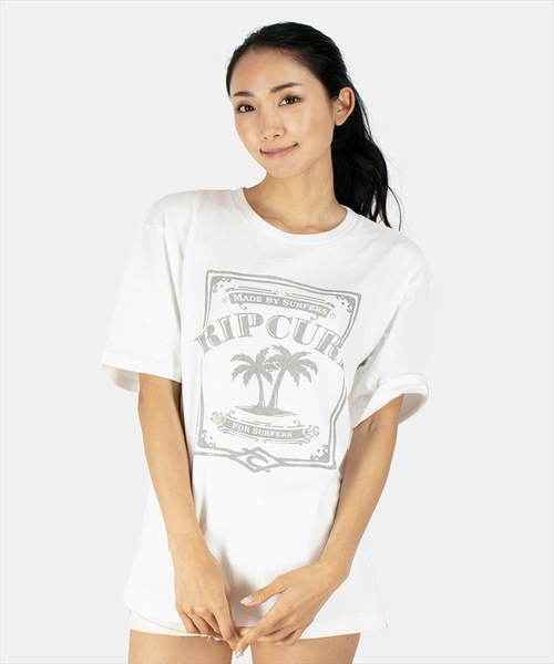 rip curl(リップカール)の「【RIP CURL リップカール】レディースロゴプリント半袖Tシャツ(Tシャツ/カットソー・レディース・ブラック/ホワイト・MEDIUM/LARGE)」の1枚目の写真