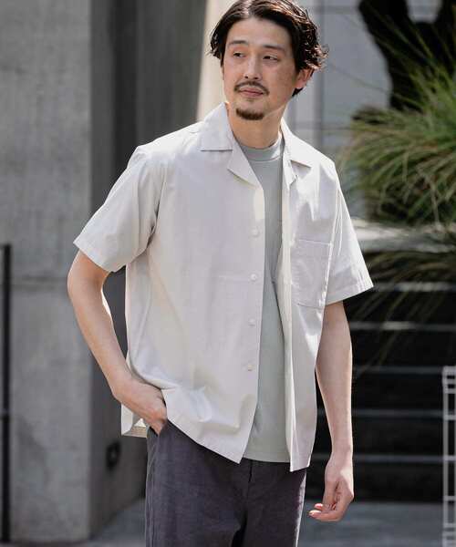 URBAN RESEARCH DOORS（アーバンリサーチドアーズ）の「イージーケアオープンカラーシャツ（シャツ/ブラウス・メンズ・オレンジ/グリーン系その他/ホワイト/ブルー系その他/チャコールグレー・40/38）」の2枚目の写真