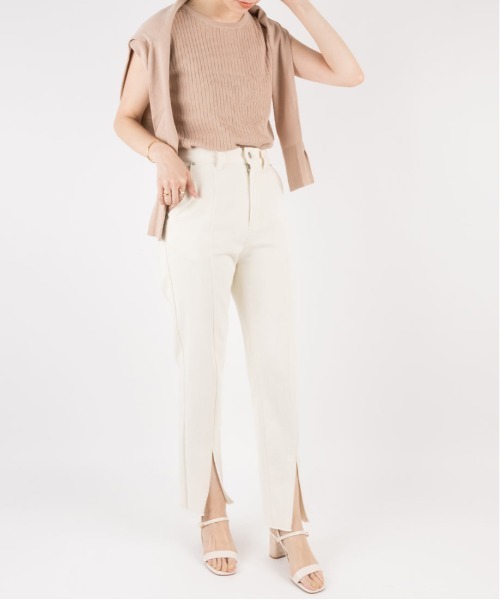 RANDA(ランダ)の「デザインヒールスクエアトゥサンダル(サンダル・レディース・ブラウン/パープル/アイボリー・L/M/S/LL)」の15枚目の写真