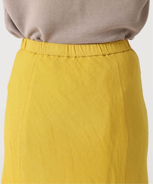 Simplicite（サンプリシテ）の「リネンレーヨンマーメイドフレアースカート◆（スカート・レディース・チャコールグレー/ベージュ/イエロー・SMALL/MEDIUM）」の21枚目の写真