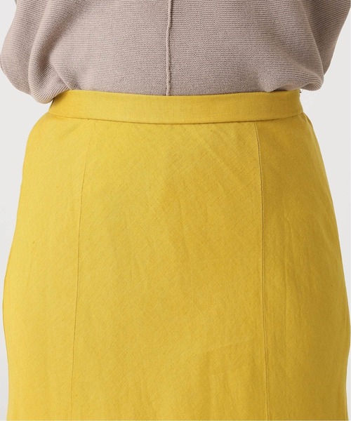 Simplicite（サンプリシテ）の「リネンレーヨンマーメイドフレアースカート◆（スカート・レディース・チャコールグレー/ベージュ/イエロー・SMALL/MEDIUM）」の9枚目の写真