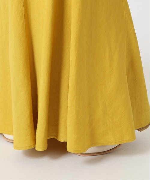 Simplicite（サンプリシテ）の「リネンレーヨンマーメイドフレアースカート◆（スカート・レディース・チャコールグレー/ベージュ/イエロー・SMALL/MEDIUM）」の12枚目の写真
