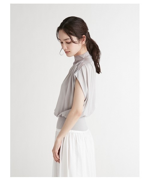 CELFORD（セルフォード）の「シアーコンビニットプルオーバー（ニット/セーター・レディース・ホワイト/ライトグレー/ブラック・FREE）」の12枚目の写真