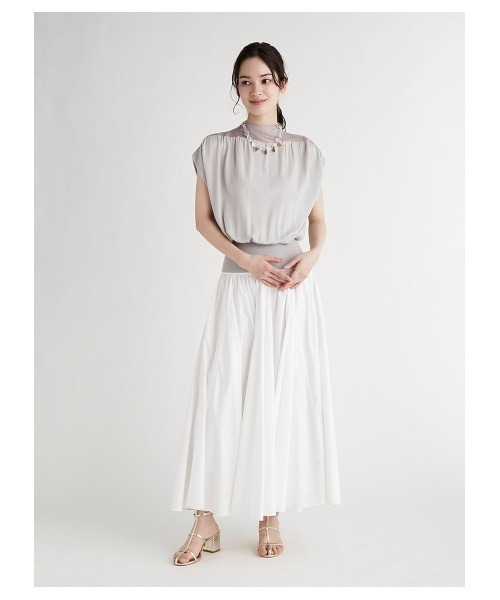 CELFORD（セルフォード）の「シアーコンビニットプルオーバー（ニット/セーター・レディース・ホワイト/ライトグレー/ブラック・FREE）」の15枚目の写真