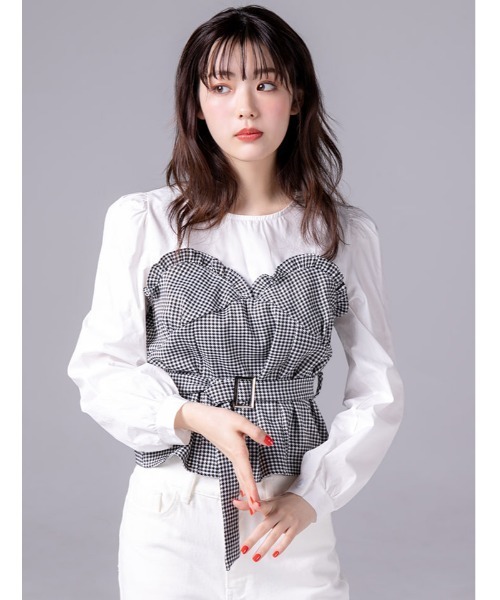 ウエストマークビスチェデザインブラウス（シャツ/ブラウス）｜fifth