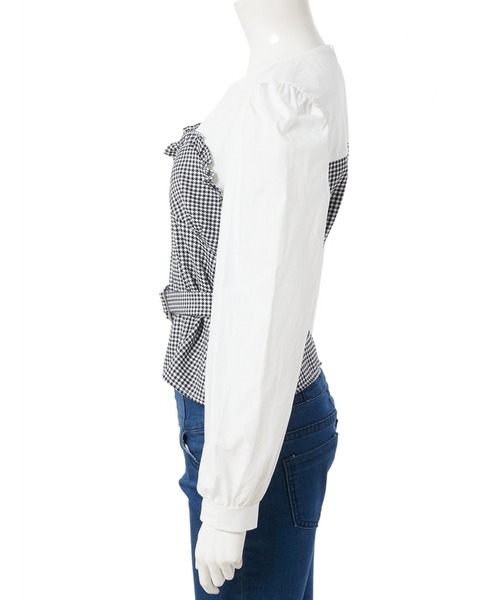 fifth calin(フィフスカラン)の「ウエストマークビスチェデザインブラウス(シャツ/ブラウス・レディース・ベージュ/アニマル・MEDIUM)」の4枚目の写真