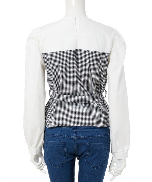 fifth calin(フィフスカラン)の「ウエストマークビスチェデザインブラウス(シャツ/ブラウス・レディース・ベージュ/アニマル・MEDIUM)」の8枚目の写真