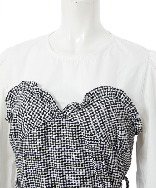 fifth calin(フィフスカラン)の「ウエストマークビスチェデザインブラウス(シャツ/ブラウス・レディース・ベージュ/アニマル・MEDIUM)」の3枚目の写真