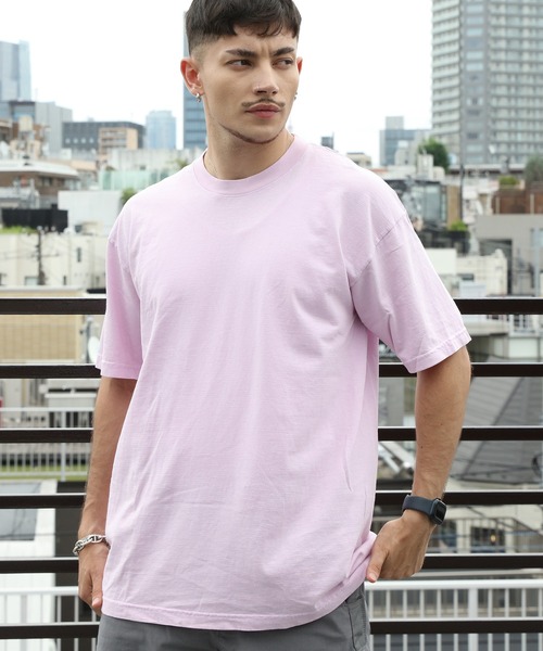 LOS ANGELES APPAREL（ロサンゼルスアパレル）の「LOS ANGELS APPAREL 6.5oz半袖Ｔシャツ（Tシャツ/カットソー・メンズ・ブラック/グレー系1/オフホワイト/ホワイト/グリーン系その他/ネイビー/ブラック系その他/ブルー系その他/フューシャピンク/オレンジ/ゴールド/パープル/レッド/ライトピンク・X-LARGE/MEDIUM/LARGE）」の10枚目の写真