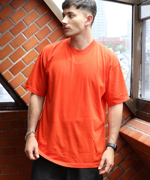 LOS ANGELES APPAREL（ロサンゼルスアパレル）の「LOS ANGELS APPAREL 6.5oz半袖Ｔシャツ（Tシャツ/カットソー・メンズ・ブラック/グレー系1/オフホワイト/ホワイト/グリーン系その他/ネイビー/ブラック系その他/ブルー系その他/フューシャピンク/オレンジ/ゴールド/パープル/レッド/ライトピンク・X-LARGE/MEDIUM/LARGE）」の13枚目の写真