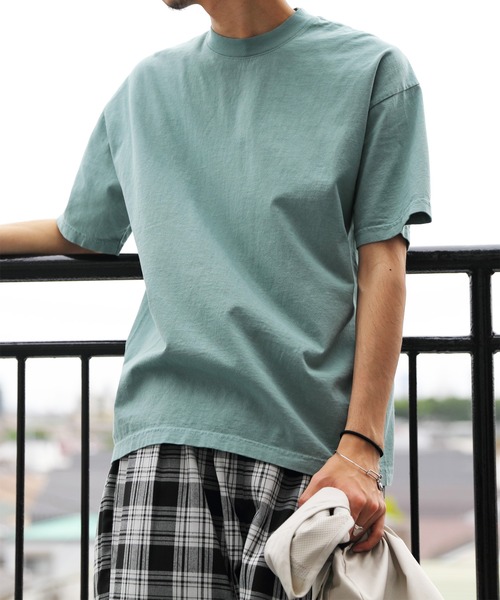 LOS ANGELES APPAREL（ロサンゼルスアパレル）の「LOS ANGELS APPAREL 6.5oz半袖Ｔシャツ（Tシャツ/カットソー・メンズ・ブラック/グレー系1/オフホワイト/ホワイト/グリーン系その他/ネイビー/ブラック系その他/ブルー系その他/フューシャピンク/オレンジ/ゴールド/パープル/レッド/ライトピンク・X-LARGE/MEDIUM/LARGE）」の16枚目の写真