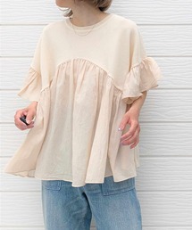 Q | ドッキングフレアトップス(シャツ/ブラウス)