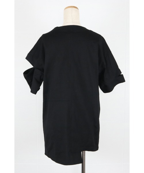 AULA AILA(アウラアイラ)の「リメイクプリントTシャツ(Tシャツ/カットソー・レディース・オフホワイト/ブラック・0)」の6枚目の写真