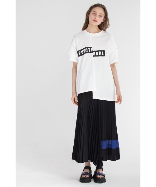 AULA AILA(アウラアイラ)の「リメイクプリントTシャツ(Tシャツ/カットソー・レディース・オフホワイト/ブラック・0)」の9枚目の写真