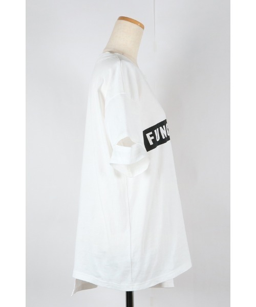 AULA AILA(アウラアイラ)の「リメイクプリントTシャツ(Tシャツ/カットソー・レディース・オフホワイト/ブラック・0)」の8枚目の写真