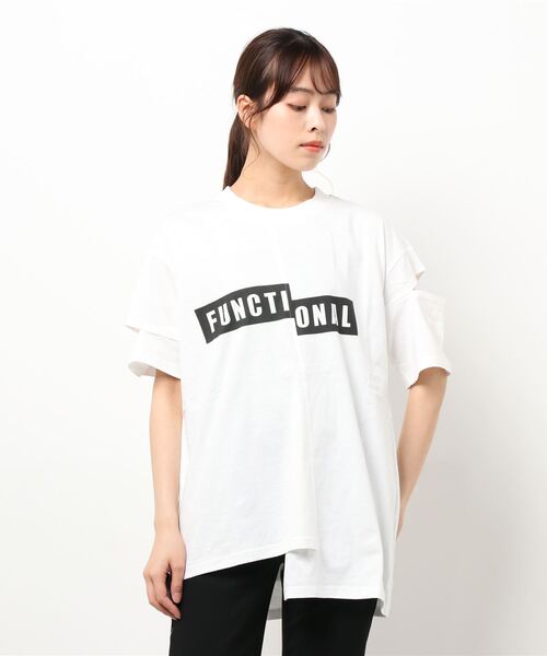 AULA AILA(アウラアイラ)の「リメイクプリントTシャツ(Tシャツ/カットソー・レディース・オフホワイト/ブラック・0)」の18枚目の写真