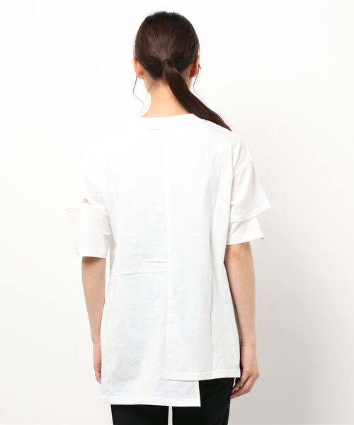 AULA AILA(アウラアイラ)の「リメイクプリントTシャツ(Tシャツ/カットソー・レディース・オフホワイト/ブラック・0)」の20枚目の写真