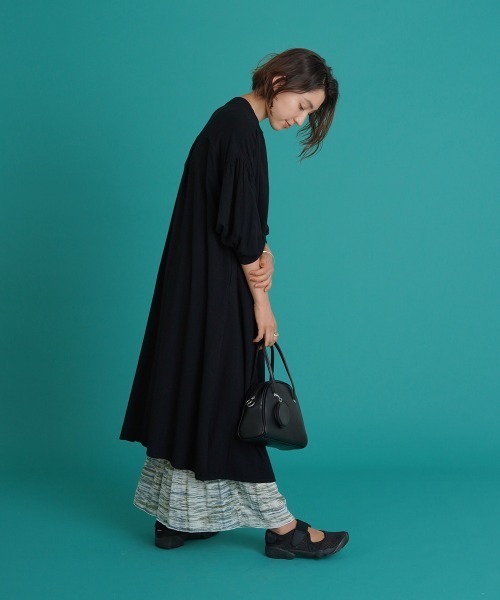 LUPILIEN（ルピリアン）の「涼し気◆リネン混２ＷＡＹシャーリングスリーブワンピース（ワンピース・レディース・ライトグレー/ミント/オレンジ/サックスブルー/ブラック/ライトグリーン・FREE）」の8枚目の写真