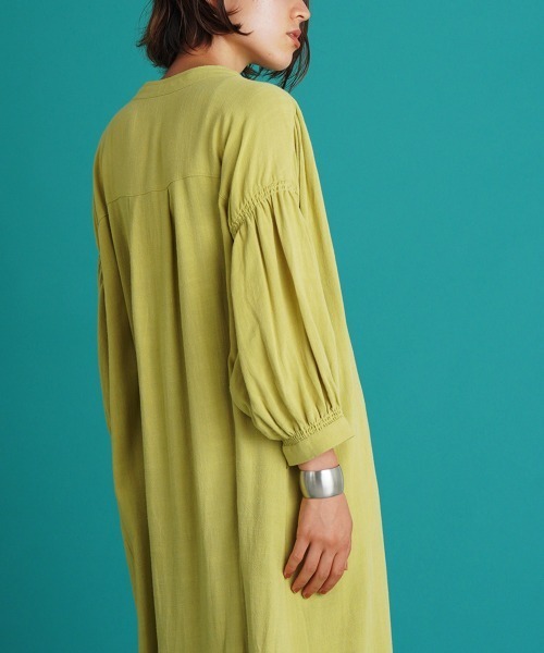 LUPILIEN（ルピリアン）の「涼し気◆リネン混２ＷＡＹシャーリングスリーブワンピース（ワンピース・レディース・ライトグレー/ミント/オレンジ/サックスブルー/ブラック/ライトグリーン・FREE）」の19枚目の写真