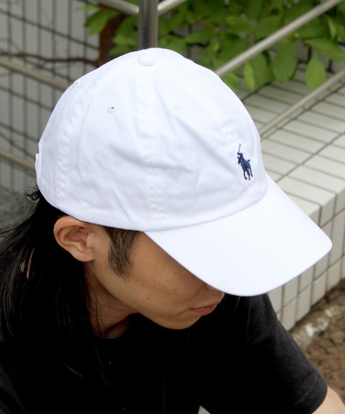 POLO RALPH LAUREN（ポロ ラルフ ローレン）の「【POLO RALPH LAUREN】ポロ ラルフローレン ストラップバック キャップ Cotton Classic Hat 323552489（キャップ・メンズ・ベージュ/レッド/ホワイト・FREE）」の4枚目の写真